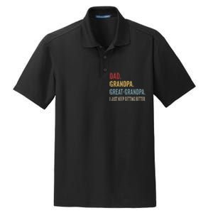 Fathers Day Gift From Grandkids Dad Grandpa Great Dry Zone Grid Polo