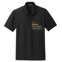 Fathers Day Gift From Grandkids Dad Grandpa Great Dry Zone Grid Polo