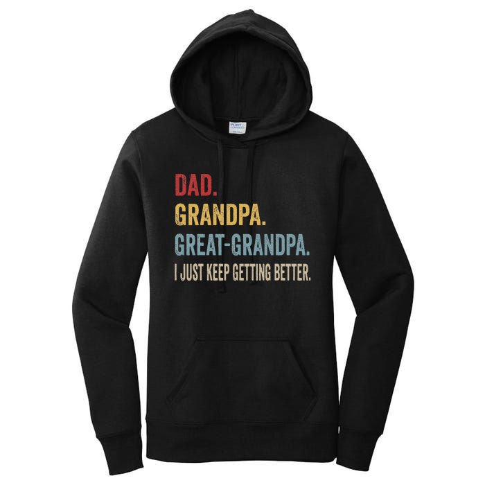 Fathers Day Gift From Grandkids Dad Grandpa Great Women's Pullover Hoodie