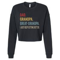 Fathers Day Gift From Grandkids Dad Grandpa Great Cropped Pullover Crew