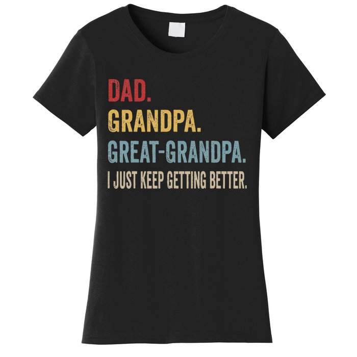 Fathers Day Gift From Grandkids Dad Grandpa Great Women's T-Shirt