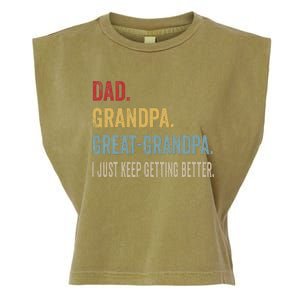 Fathers Day Gift From Grandkids Dad Grandpa Great Garment-Dyed Women's Muscle Tee