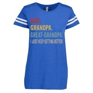 Fathers Day Gift From Grandkids Dad Grandpa Great Enza Ladies Jersey Football T-Shirt