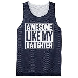 Fathers Day Gift Funny Dads Awesome Like My Daughter Mesh Reversible Basketball Jersey Tank