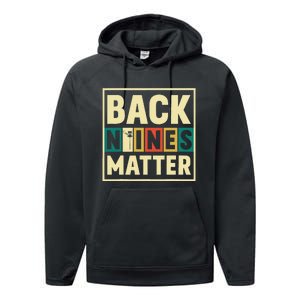 Funny Disc Golf Back Nines Matter II Performance Fleece Hoodie