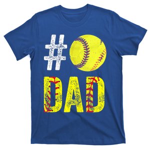 Fathers Day Gift Number One Softball Dad Cute Gift T-Shirt