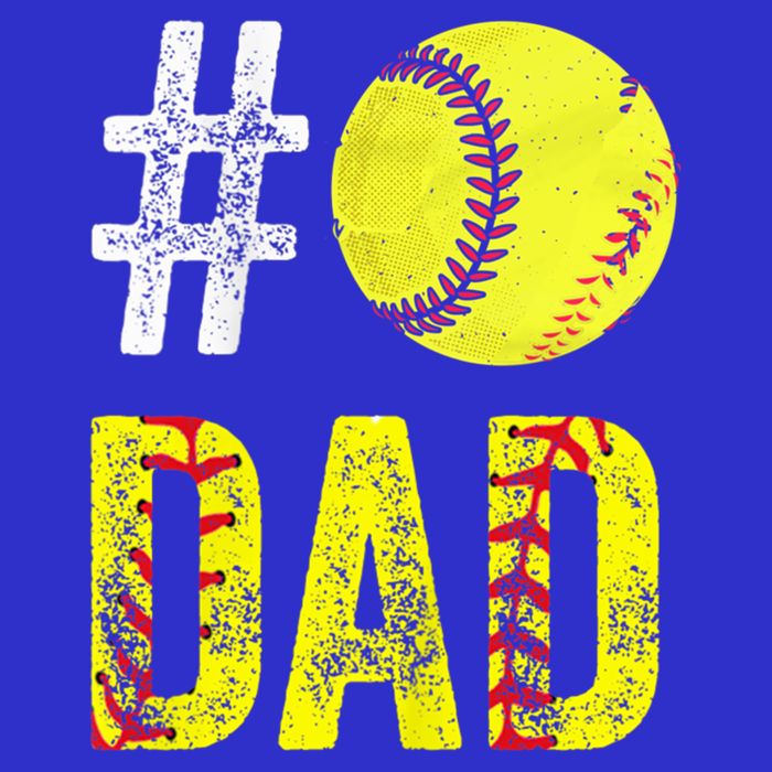 Fathers Day Gift Number One Softball Dad Cute Gift 16 in Basic Backpack