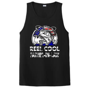 Fathers Day Gift Tee Reel Cool Father-In-Law Fishing PosiCharge Competitor Tank