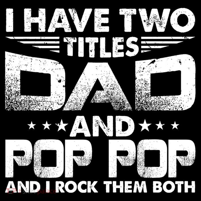 Father's Day Gift I Have Two Titles Dad And Pop Pop Grandpa Gift Drawstring Bag