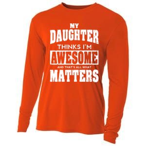 Fathers Day Gift From Daughter Awesome Dad Or Mom Gift Cool Gift Cooling Performance Long Sleeve Crew