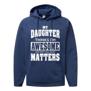 Fathers Day Gift From Daughter Awesome Dad Or Mom Gift Cool Gift Performance Fleece Hoodie