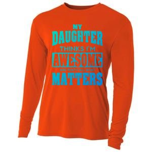 Fathers Day Gift From Daughter Awesome Dad Or Mom Gift Cool Gift Cooling Performance Long Sleeve Crew