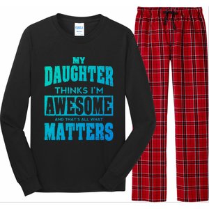 Fathers Day Gift From Daughter Awesome Dad Or Mom Gift Cool Gift Long Sleeve Pajama Set