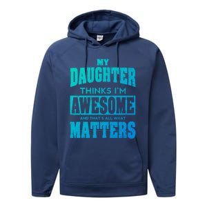 Fathers Day Gift From Daughter Awesome Dad Or Mom Gift Cool Gift Performance Fleece Hoodie