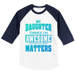 Fathers Day Gift From Daughter Awesome Dad Or Mom Gift Cool Gift Baseball Sleeve Shirt