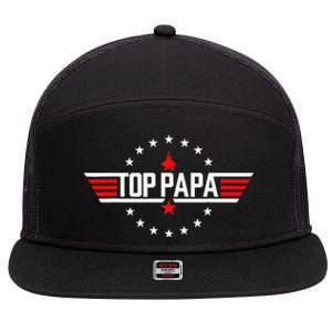 Fathers Day Gift Papa Gift From Grandkids Son Daughter 7 Panel Mesh Trucker Snapback Hat