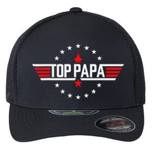 Fathers Day Gift Papa Gift From Grandkids Son Daughter Flexfit Unipanel Trucker Cap