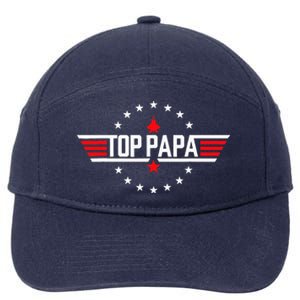 Fathers Day Gift Papa Gift From Grandkids Son Daughter 7-Panel Snapback Hat