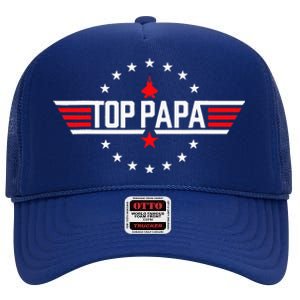 Fathers Day Gift Papa Gift From Grandkids Son Daughter High Crown Mesh Back Trucker Hat