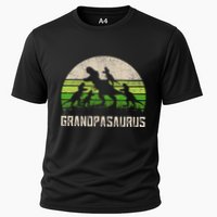 Fathers Day Grandpa Grandpasaurus Dinosaur Cooling Performance Crew T-Shirt