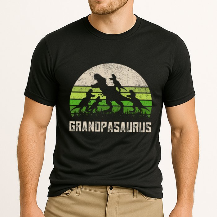 Fathers Day Grandpa Grandpasaurus Dinosaur Cooling Performance Crew T-Shirt