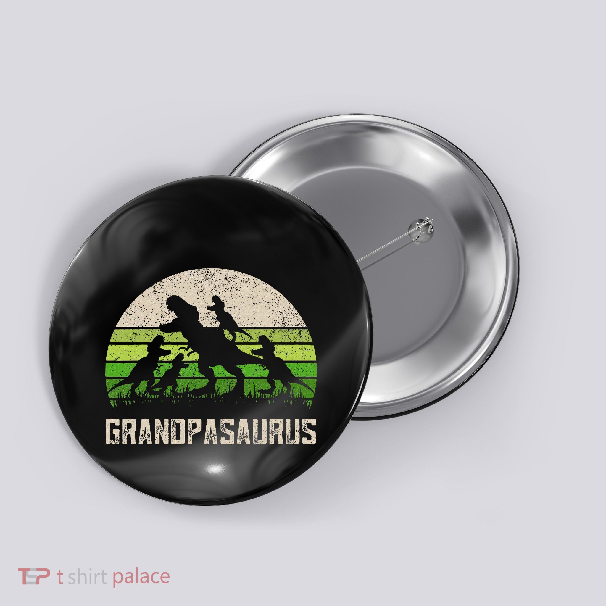 Fathers Day Grandpa Grandpasaurus Dinosaur Button