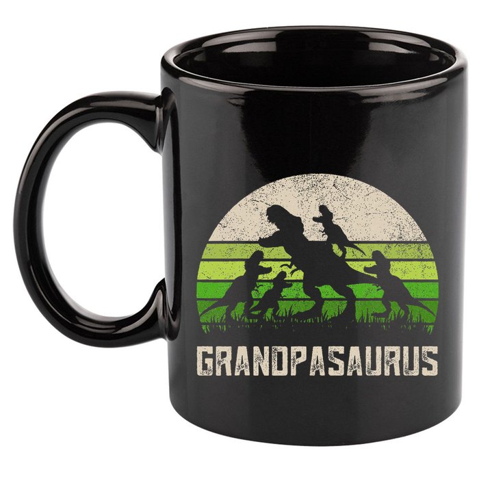 Fathers Day Grandpa Grandpasaurus Dinosaur 11oz C Handle Ceramic Mug