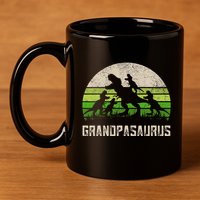 Fathers Day Grandpa Grandpasaurus Dinosaur 11oz C Handle Ceramic Mug