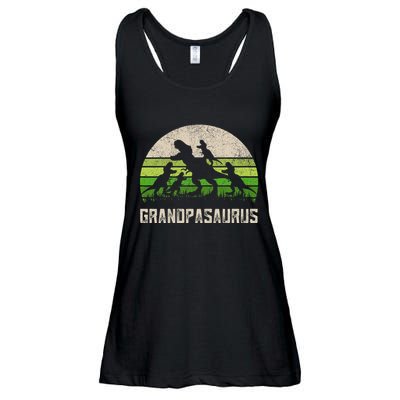 Fathers Day Grandpa Grandpasaurus Dinosaur Ladies Essential Flowy Tank