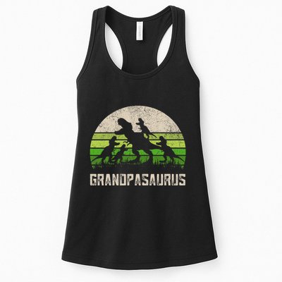 Fathers Day Grandpa Grandpasaurus Dinosaur Womens Tank Top