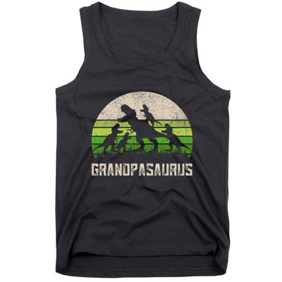 Fathers Day Grandpa Grandpasaurus Dinosaur Tank Top