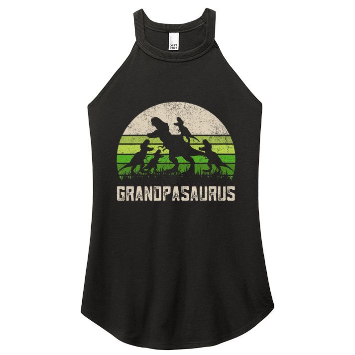 Fathers Day Grandpa Grandpasaurus Dinosaur Women's Perfect Tri Rocker Tank