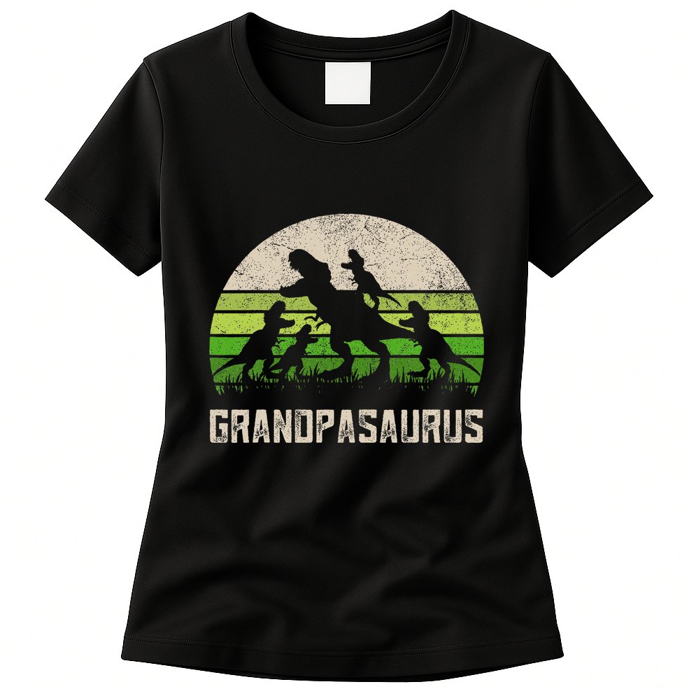 Fathers Day Grandpa Grandpasaurus Dinosaur Womens T-Shirt