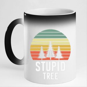 Funny Disc Golf Retro Hit Trees And Curse Disc Golfer Lovers 11oz Black Color Changing Mug