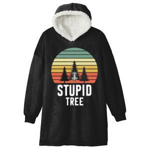 Funny Disc Golf Retro Hit Trees And Curse Disc Golfer Lovers Hooded Wearable Blanket