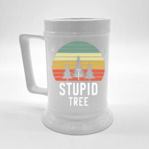 Funny Disc Golf Retro Hit Trees And Curse Disc Golfer Lovers Beer Stein