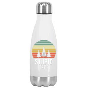 Funny Disc Golf Retro Hit Trees And Curse Disc Golfer Lovers Stainless Steel Insulated Water Bottle