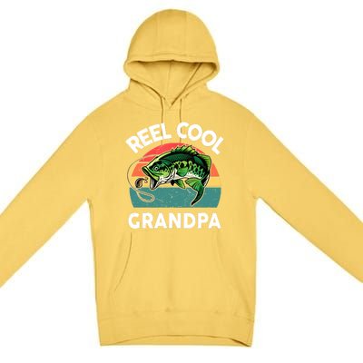 Fathers Day Gift Reel Cool Grandpa Dad Papa Poppop Fishing Premium Pullover Hoodie