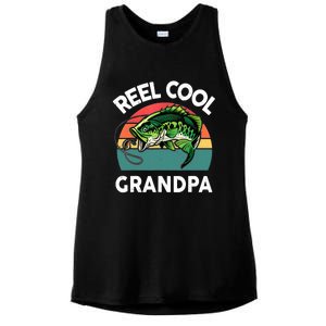 Fathers Day Gift Reel Cool Grandpa Dad Papa Poppop Fishing Ladies PosiCharge Tri-Blend Wicking Tank