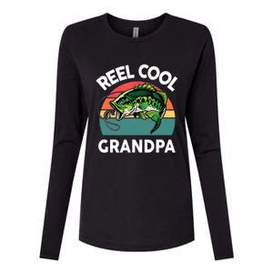 Fathers Day Gift Reel Cool Grandpa Dad Papa Poppop Fishing Womens Cotton Relaxed Long Sleeve T-Shirt