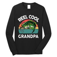 Fathers Day Gift Reel Cool Grandpa Dad Papa Poppop Fishing Long Sleeve Shirt