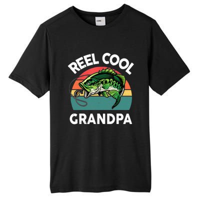 Fathers Day Gift Reel Cool Grandpa Dad Papa Poppop Fishing Tall Fusion ChromaSoft Performance T-Shirt