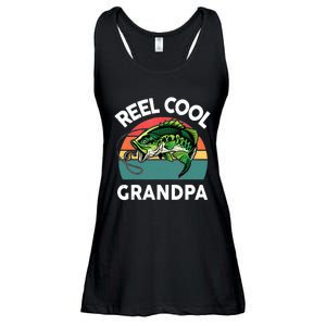 Fathers Day Gift Reel Cool Grandpa Dad Papa Poppop Fishing Ladies Essential Flowy Tank