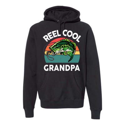 Fathers Day Gift Reel Cool Grandpa Dad Papa Poppop Fishing Premium Hoodie