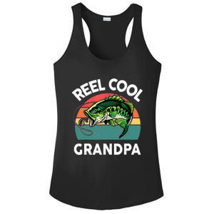 Fathers Day Gift Reel Cool Grandpa Dad Papa Poppop Fishing Ladies PosiCharge Competitor Racerback Tank