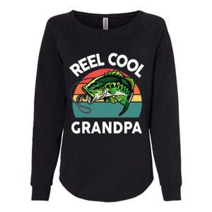 Fathers Day Gift Reel Cool Grandpa Dad Papa Poppop Fishing Womens California Wash Sweatshirt