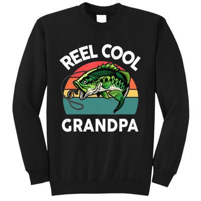 Fathers Day Gift Reel Cool Grandpa Dad Papa Poppop Fishing Tall Sweatshirt