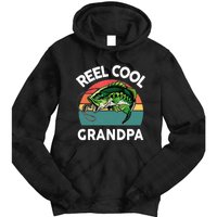 Fathers Day Gift Reel Cool Grandpa Dad Papa Poppop Fishing Tie Dye Hoodie