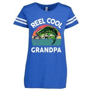 Fathers Day Gift Reel Cool Grandpa Dad Papa Poppop Fishing Enza Ladies Jersey Football T-Shirt