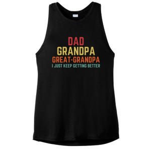 Fathers Day Gift From Grand Dad Grandpa Great Grandpa Gift Ladies PosiCharge Tri-Blend Wicking Tank